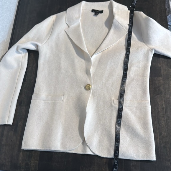 J. Crew White Knit Single Button Blazer Wool Blend Size XXS - Picture 7 of 7